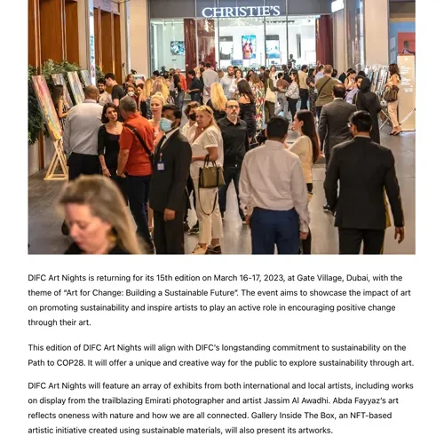 Magzoid clipping, DIFC Art Nights March 2023